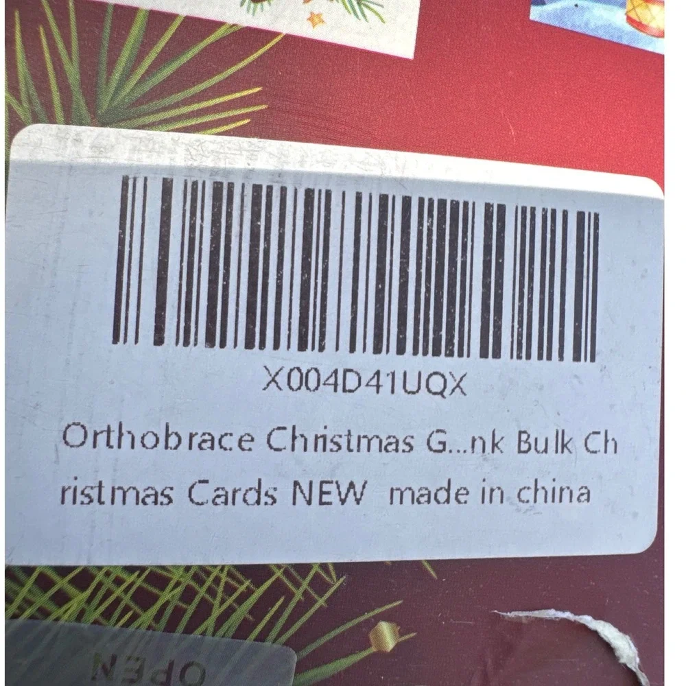 Orthobrace Christmas Cards Bulk Set 28 Count 14 Designs with Envelopes‎ Stickers